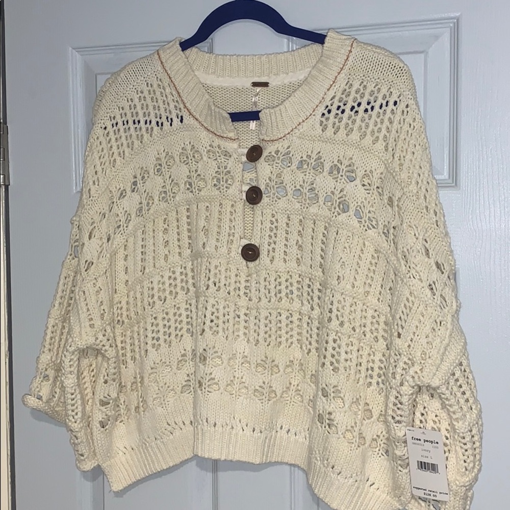 Free People Dreams Tonight Cropped Sweater
